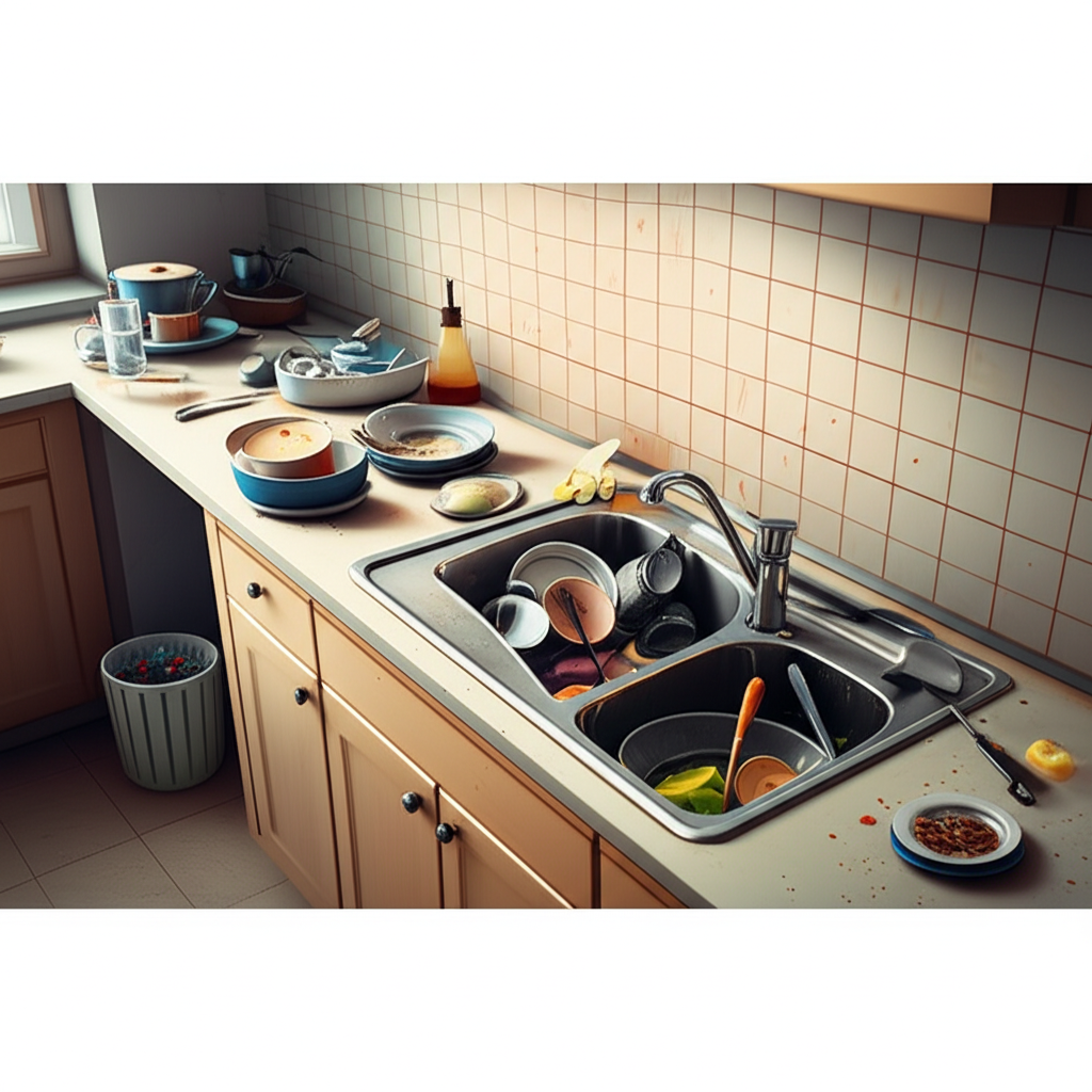 Kitchen Deep Clean before cleaning